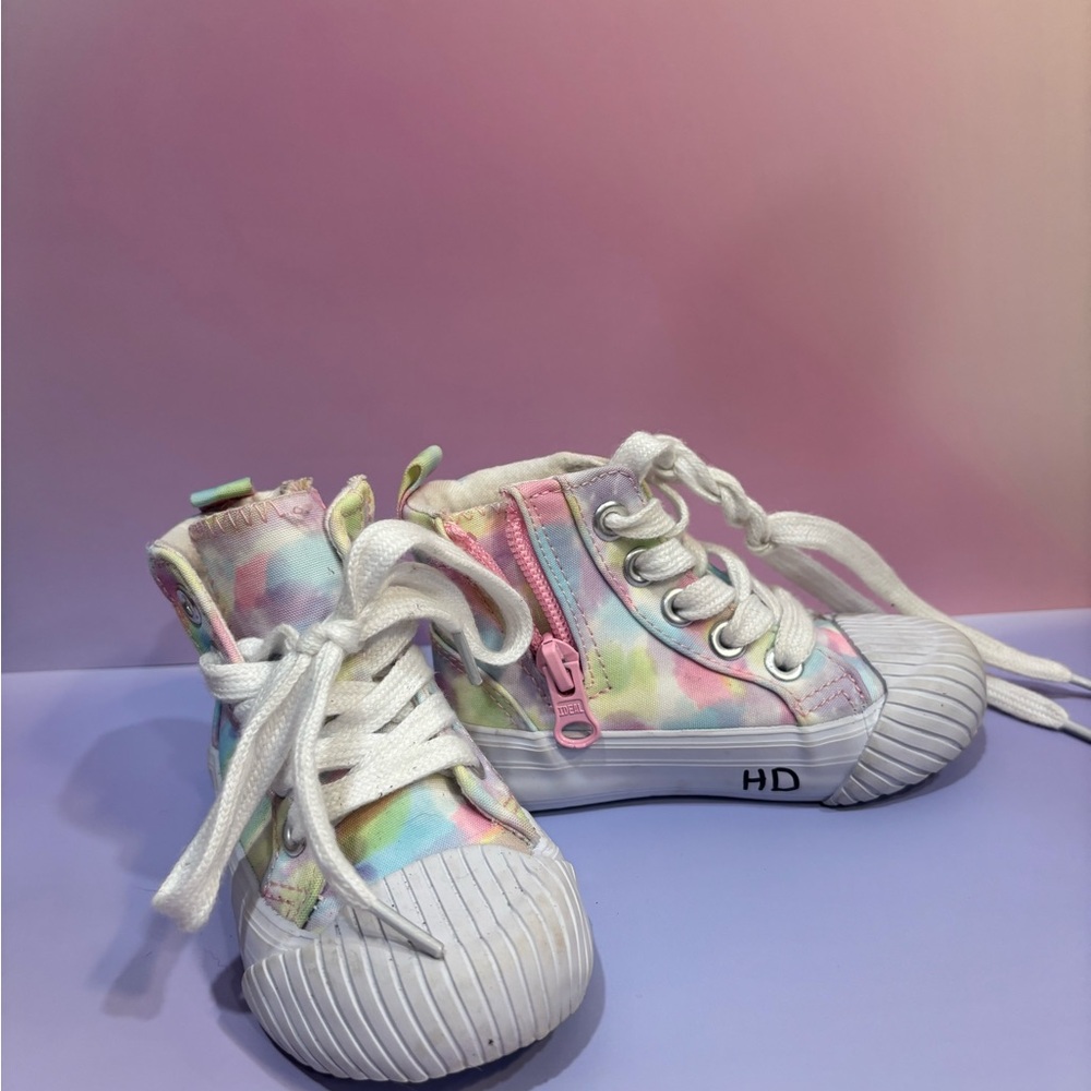 Cat & Jack Pastel Tie-Dye High-Top Sneakers in Pink, Blue, Yellow